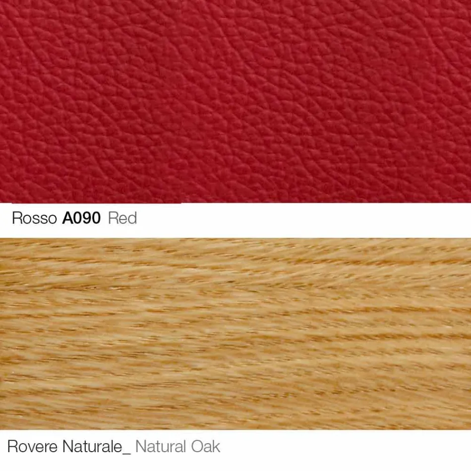 Poltrona Sala com Apoio para Pés em Couro e Madeira Made in Italy - Butterfly Viadurini