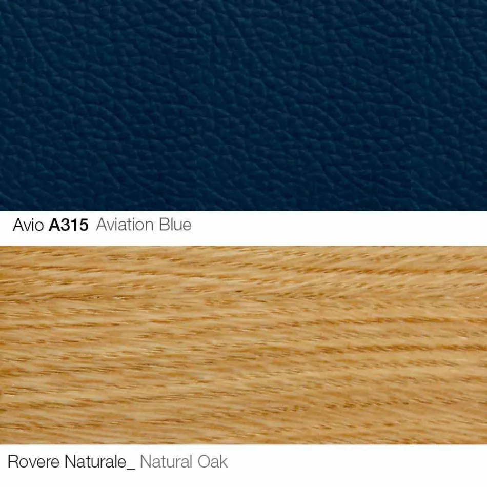 Poltrona Sala com Apoio para Pés em Couro e Madeira Made in Italy - Butterfly Viadurini