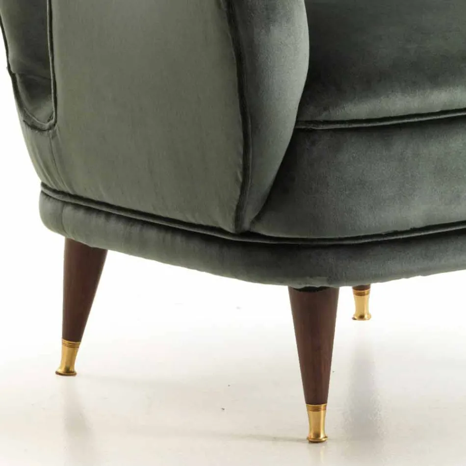 Espreguiçadeira estofada design clássico, L78xP75cm, Benny Viadurini