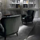 Espreguiçadeira estofada design clássico, L78xP75cm, Benny Viadurini