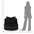 Poltrona estofada e estofada para sala de estar em tecido com decorações - patch Viadurini