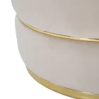 Poltrona estofada e estofada para sala de estar em tecido com decorações - patch Viadurini