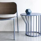 Poltrona Sala de Estar em Madeira e Metal Made in Italy 2 Peças - Saffia Viadurini