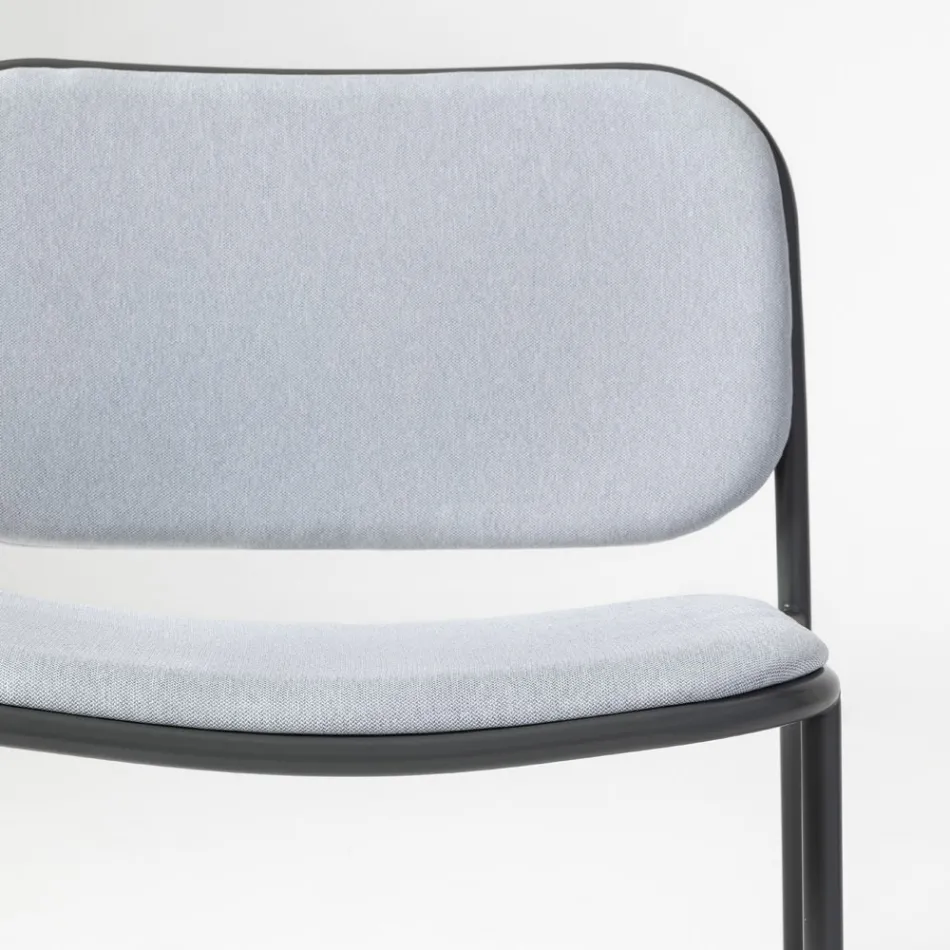 Poltrona Sala de Estar em Tecido e Metal Made in Italy 2 Peças - Sangria Viadurini