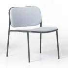 Poltrona Sala de Estar em Tecido e Metal Made in Italy 2 Peças - Sangria Viadurini