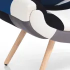 Poltrona de sala em tecido patchwork - Bromo Viadurini