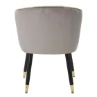 Poltrona da sala de estar estofada em tecido com modernas pernas de madeira - Ezia Viadurini