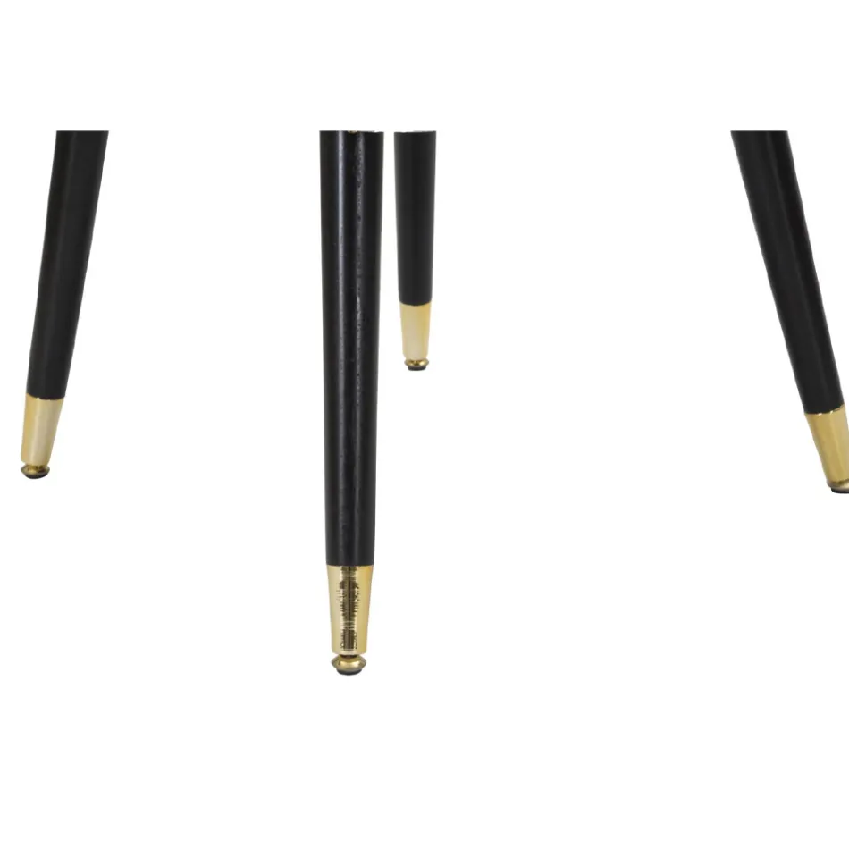 Poltrona da sala de estar estofada em tecido com modernas pernas de madeira - Ezia Viadurini