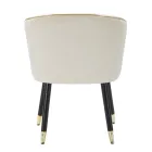 Poltrona da sala de estar estofada em tecido com modernas pernas de madeira - Ezia Viadurini