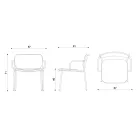 Poltrona Sala Revestida em Tecido Made in Italy 2 Peças - Sangria Viadurini