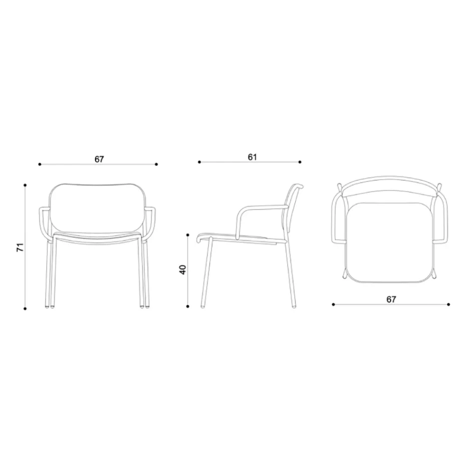 Poltrona Sala Revestida em Tecido Made in Italy 2 Peças - Sangria Viadurini