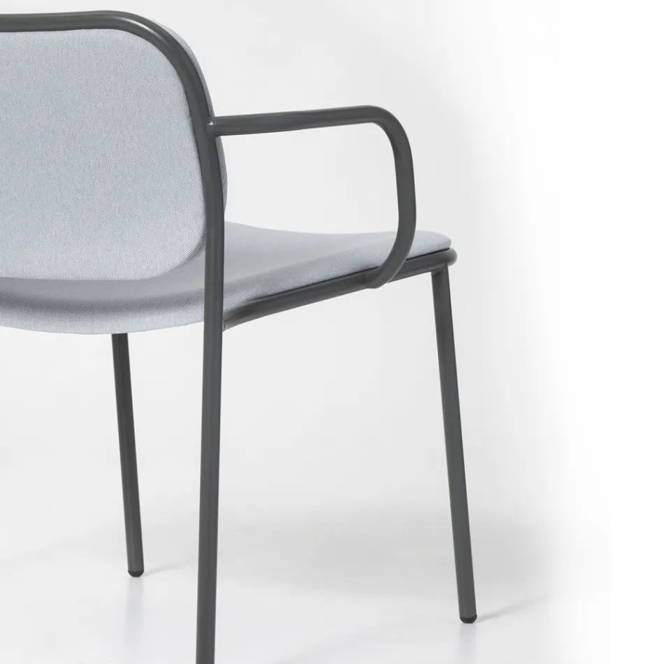 Poltrona Sala Revestida em Tecido Made in Italy 2 Peças - Sangria Viadurini