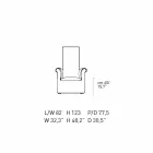 Poltrona da sala estofada em veludo preto e branco Made in Italy - Gedda Viadurini