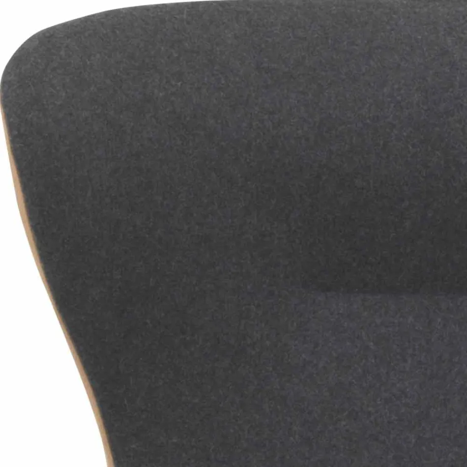 Poltrona giratória para sala de estar em couro e metal Made in Italy - Butterfly Viadurini