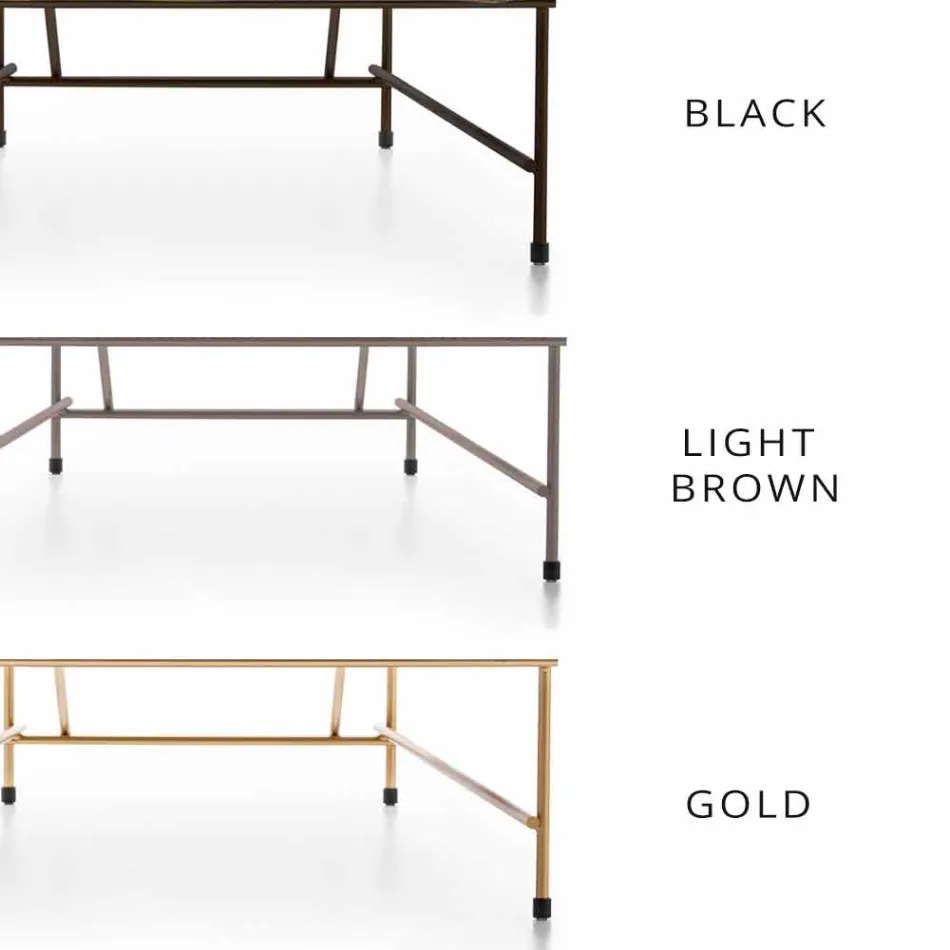 Poltrona de tecido para sala de estar com estrutura metálica Made in Italy - Manila Viadurini