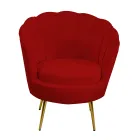 Poltrona de sala de estar em metal e veludo - Fundo Viadurini