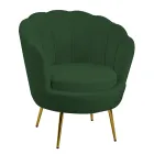 Poltrona de sala de estar em metal e veludo - Fundo Viadurini