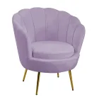 Poltrona de sala de estar em metal e veludo - Fundo Viadurini