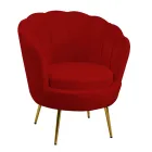 Poltrona de sala de estar em metal e veludo - Fundo Viadurini