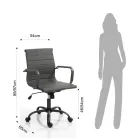 Poltrona de Escritório com Encosto Alto ou Baixo - Rubidio Viadurini