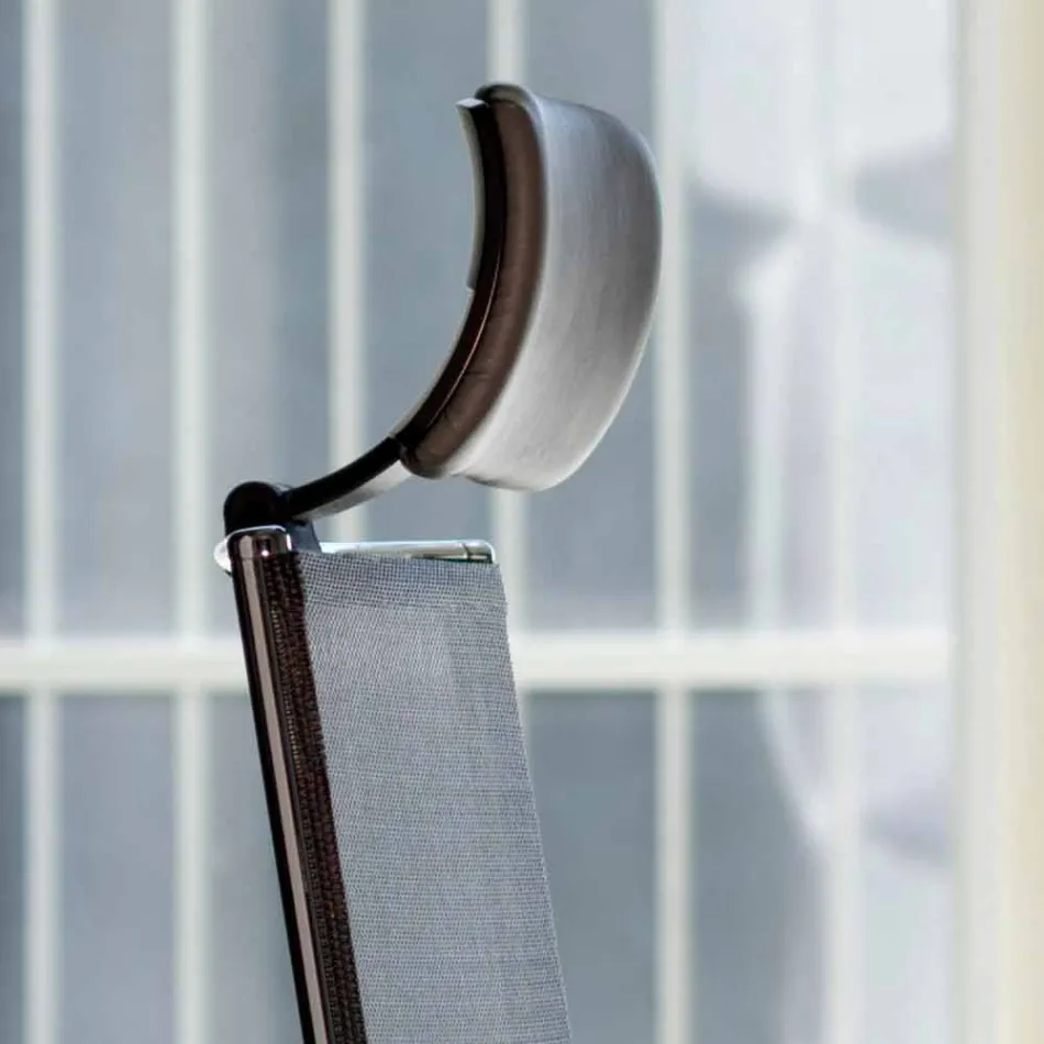 Cadeira ergonômica giratória de escritório com rodas e apoio de cabeça - Gimiglia Viadurini