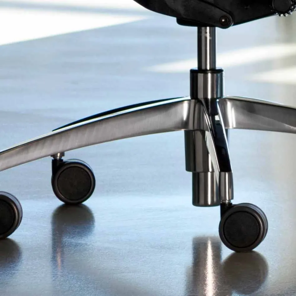 Cadeira ergonômica giratória de escritório com rodas e apoio de cabeça - Gimiglia Viadurini