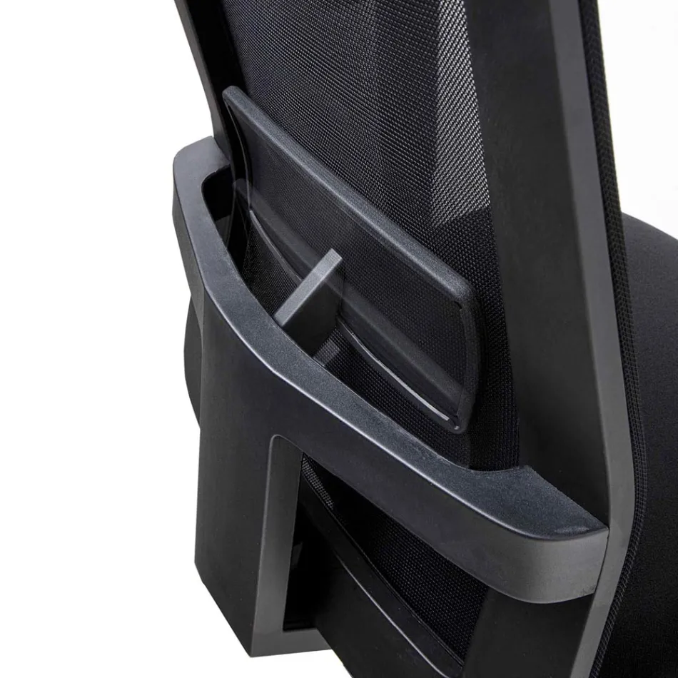 Poltrona Giratória de Escritório com Elevador a Gás em Tecido Técnico e Malha - Escritório Viadurini