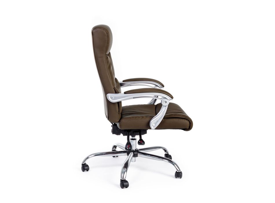 Poltrona giratória reclinável de escritório com design Ecoleather - Bilboa Viadurini