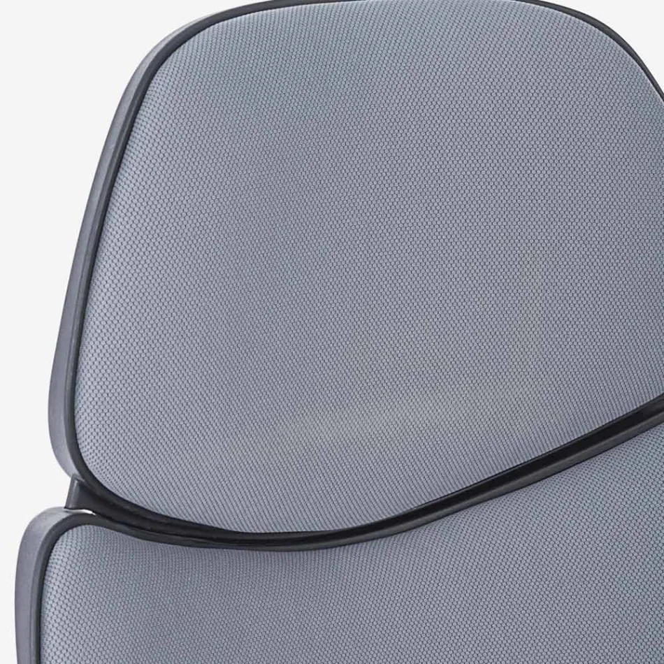 Cadeira de Escritório Giratória Ajustável em Aço e Poliéster - Luigio Viadurini