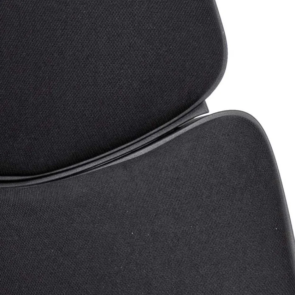 Cadeira de Escritório Giratória Ajustável em Aço e Poliéster - Luigio Viadurini