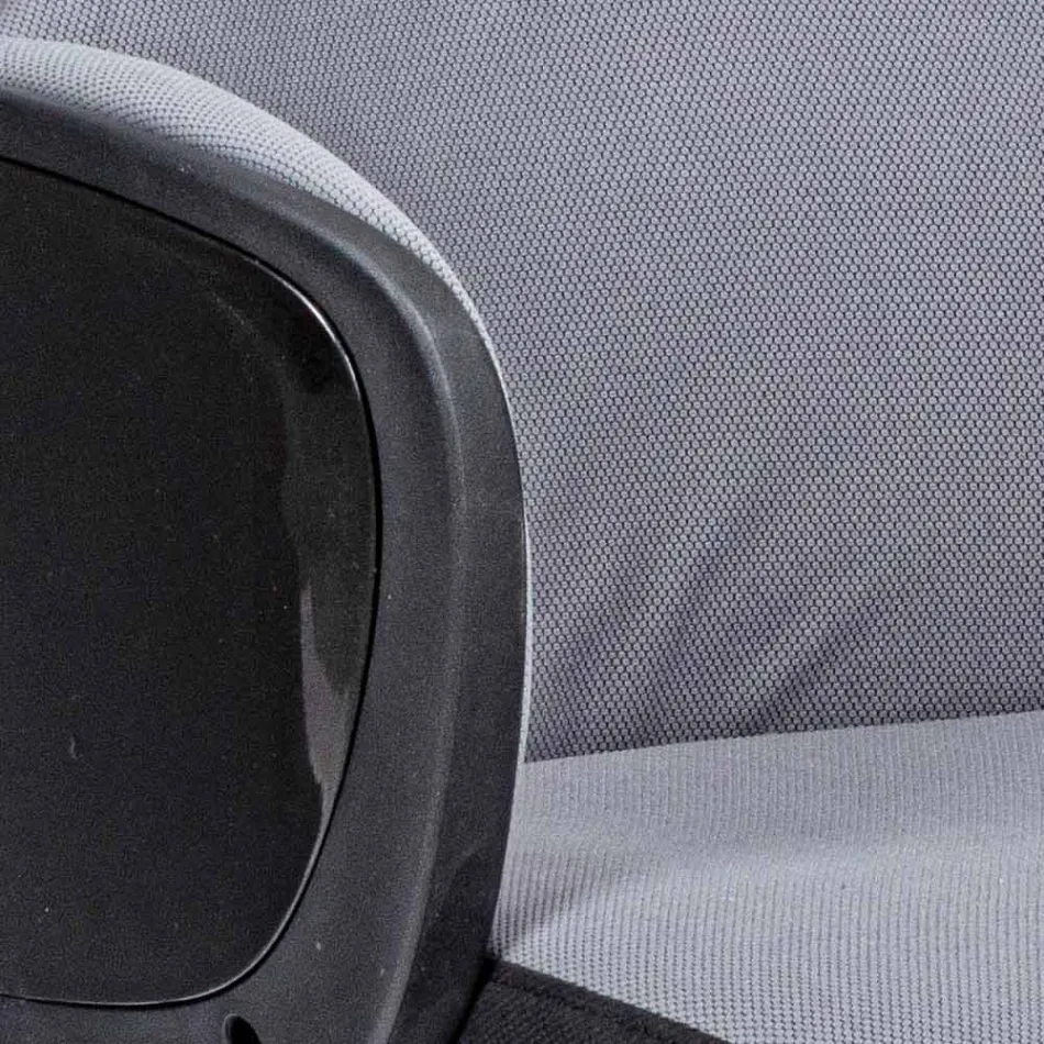 Cadeira de Escritório Giratória Ajustável em Aço e Poliéster - Luigio Viadurini