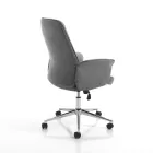 Poltrona de Escritório em Metal e Tecido e Riser Ajustável - Ouro Viadurini