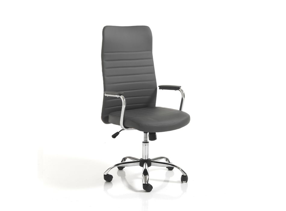 Cadeira de escritório em couro com rodas giratórias - Radon Viadurini
