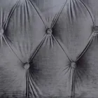 Poltrona Design Clássico em Madeira e Cinza ou Efeito Veludo Rosa - Sanny Viadurini