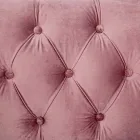 Poltrona Design Clássico em Madeira e Cinza ou Efeito Veludo Rosa - Sanny Viadurini