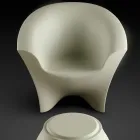 Poltrona Outdoor Design em Polietileno Mate ou Lacado Fabricado na Itália - Conda Viadurini