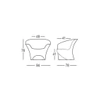 Poltrona Outdoor Design em Polietileno Mate ou Lacado Fabricado na Itália - Conda Viadurini