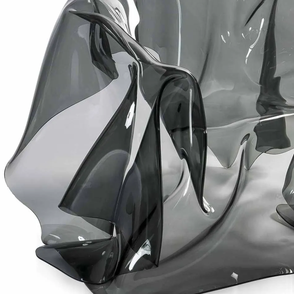 Poltrona de design contemporâneo em plexiglass fumé Paris, made in Italy Viadurini