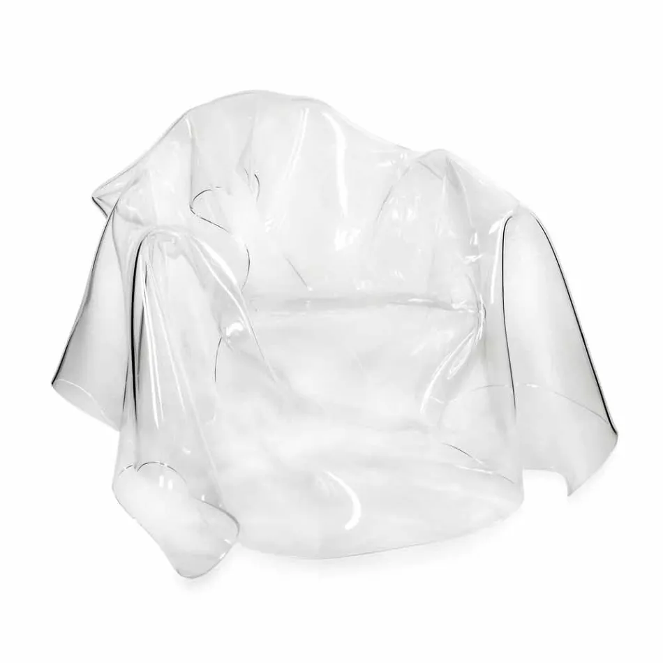 Poltrona de design transparente plexiglas contemporânea Paris, fabricada na Itália Viadurini