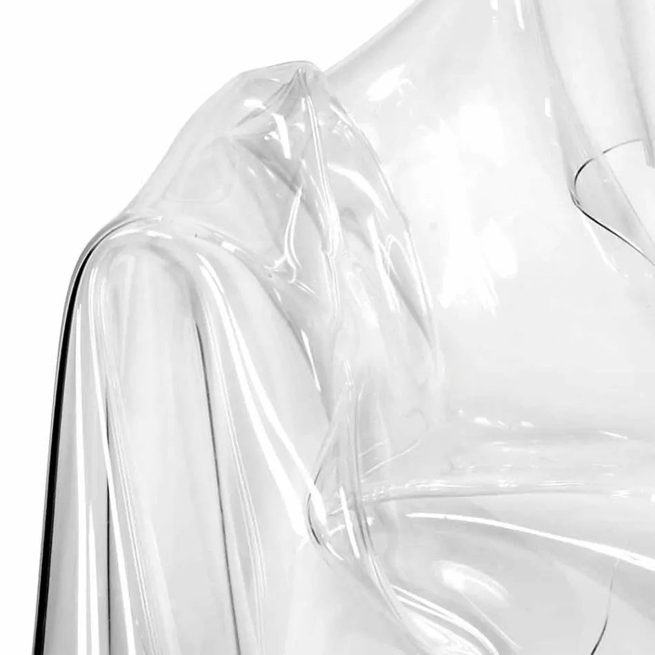 Poltrona de design transparente plexiglas contemporânea Paris, fabricada na Itália Viadurini