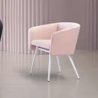 Poltrona de alta qualidade em tecido com base metálica fabricada na Itália - Bergen Viadurini