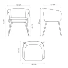 Poltrona de alta qualidade em tecido com base metálica fabricada na Itália - Bergen Viadurini