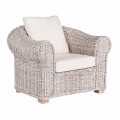 Poltrona étnica para interior ou interior Rattan Homemotion - Francioso
