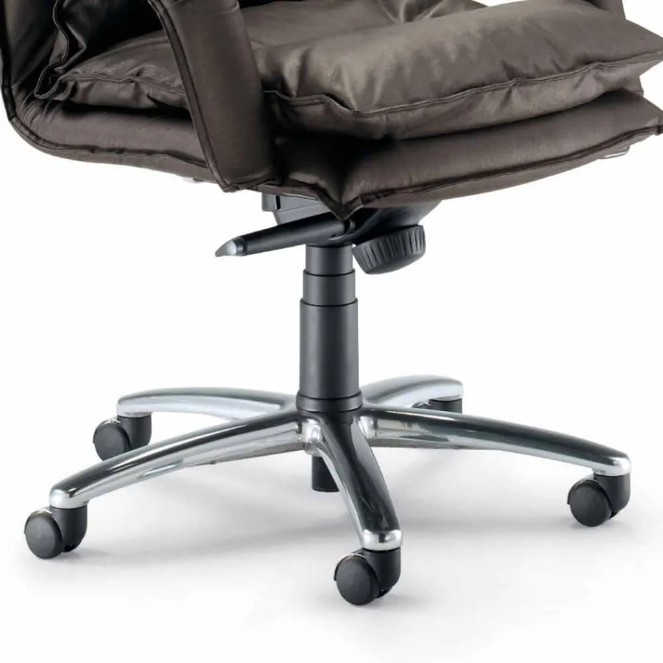 Poltrona de couro design direcional made in Italy Gemma Viadurini