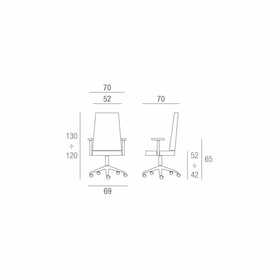 Poltrona de couro design direcional made in Italy Gemma Viadurini