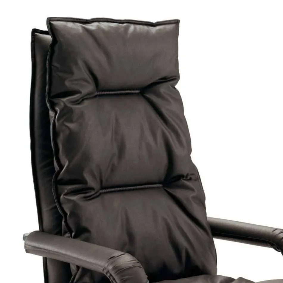 Poltrona de couro design direcional made in Italy Gemma Viadurini