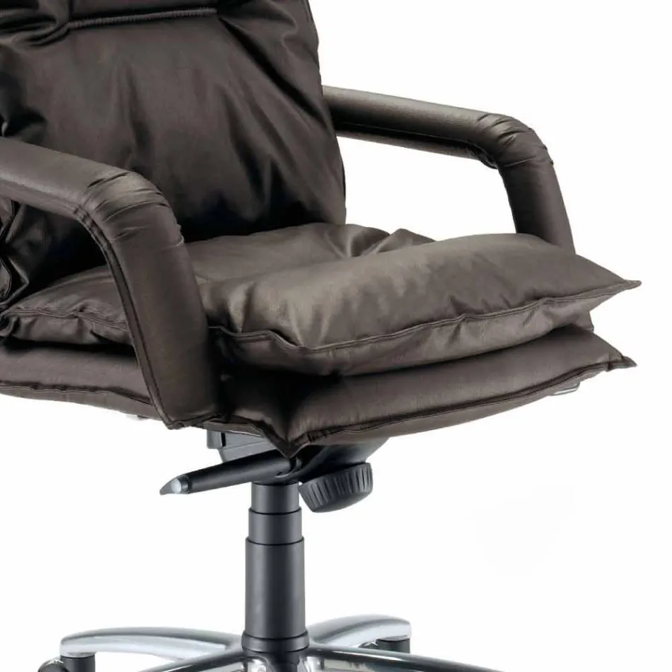 Poltrona de couro design direcional made in Italy Gemma Viadurini