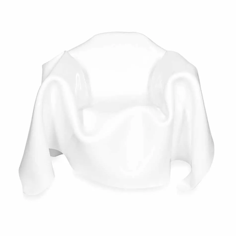 Poltrona design moderno em plexiglass branco Paris, fabricado na Itália Viadurini