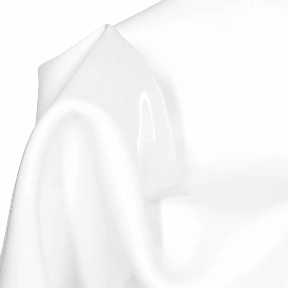 Poltrona design moderno em plexiglass branco Paris, fabricado na Itália Viadurini