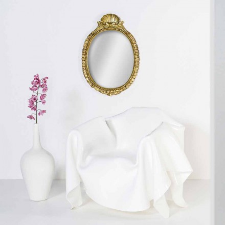 Poltrona design moderno em plexiglass branco Paris, fabricado na Itália Viadurini